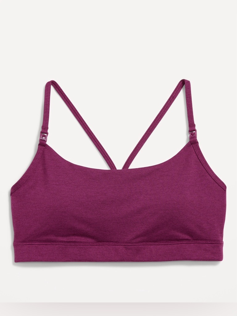 Maternity Light Support Cloudcomfy Sports Bra - Old Navy - Small